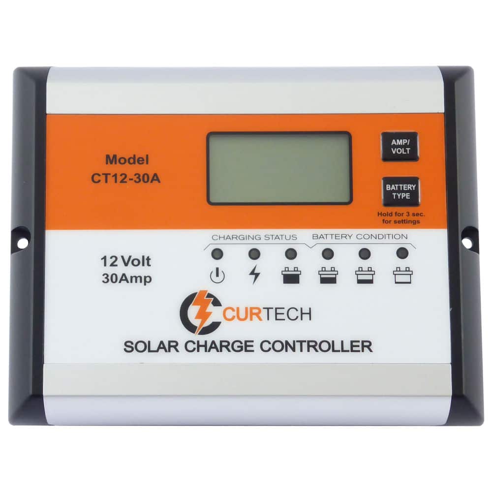 Curtech 30A 12V LCD Solar Charge Controller / Regulator